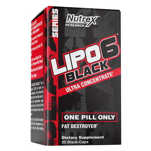 Жироспалювачі Nutrex Research Lipo-6 Black Ultra Concentrate 30 капсул фото №1