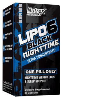 Жироспалювач Nutrex Lipo 6 Black NightTime Ultra Concentrate 30 caps фото №1