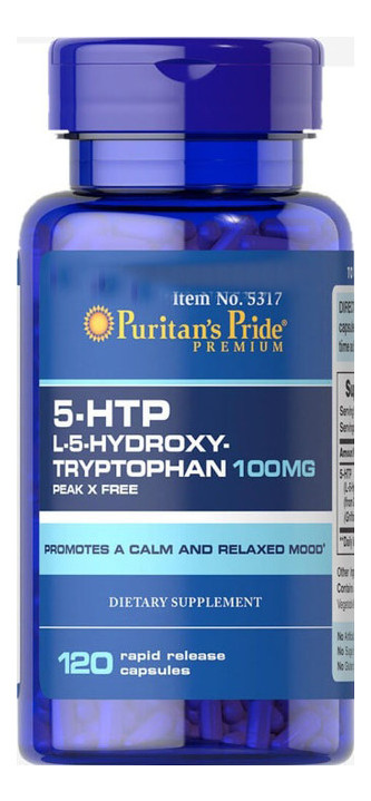 Жироспалювач Puritans Pride 5-HTP 100 mg 120 капсул (4384301420) фото №2