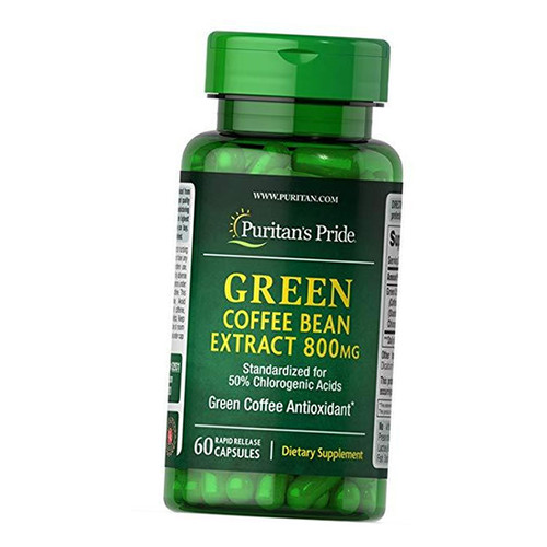 Жироспалювач Puritan's Pride Green Coffee Bean extract 60 капсул (02367005) фото №1