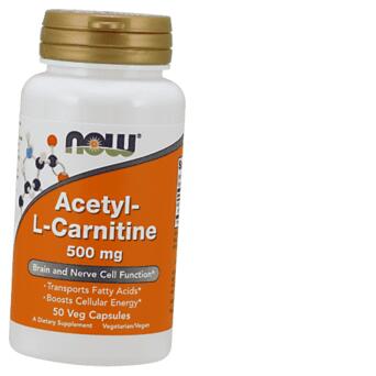 Жироспалювач Now Foods Acetyl L-Carnitine 500 50 вегкапсул (02128006) фото №1