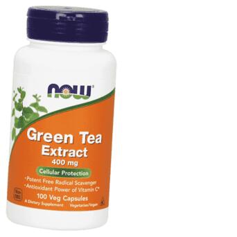 Жироспалювач Now Foods Green Tea Extract 400 100 вегкапсул (02128014) фото №1