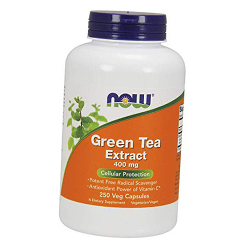 Жироспалювач Now Foods Green Tea Extract 400 250 вегкапсул (02128014) фото №1