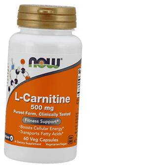 Жироспалювач Now Foods L-Carnitine 500 60 вегкапсул (02128005) фото №1