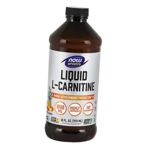 Жироспалювач Now Foods Carnitine Liquid 1000 473мл Тропічний пунш (02128013) фото №1