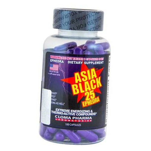 Жироспалювач Cloma Pharma Asia Black-25 100 капсул (02081001) фото №1