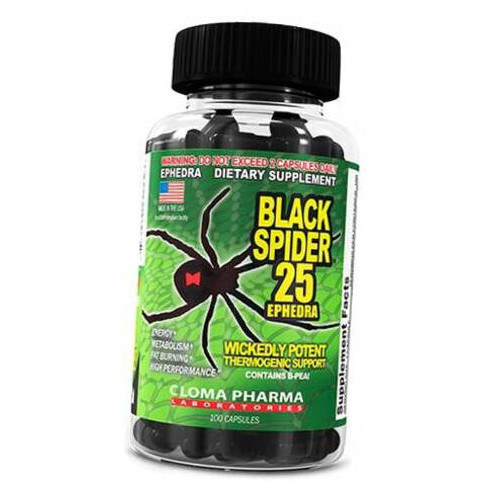 Жироспалювач Cloma Pharma Black Spider 100 капсул (7891) фото №2