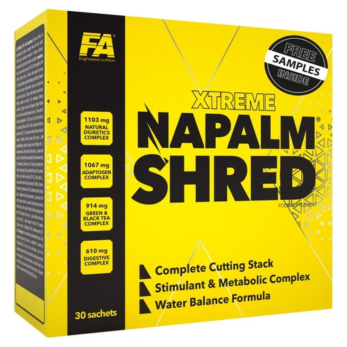 Жироспалювач Fitness Authority Napalm Shred 30 пакетиків фото №1