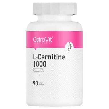 L-карнітин 1000, L-CARNITINE 1000, OstroVit, 90 таблеток (ost-01374) фото №1