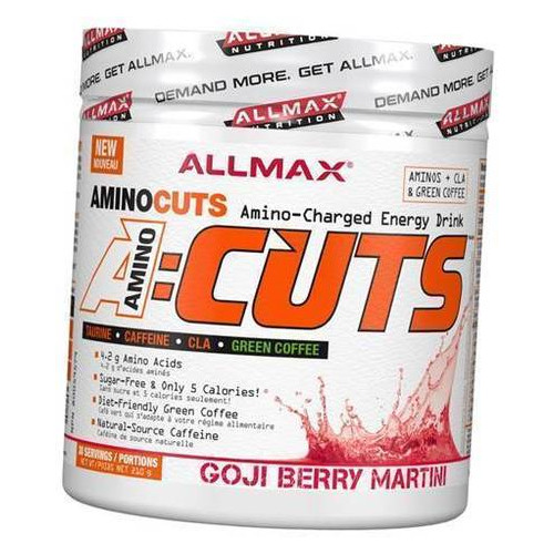 Жироспалювач Allmax Nutrition Aminocuts 252г Ягоди годжі-мартіні (02134013) фото №1