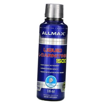 Жироспалювач Allmax Nutrition Liquid L-Carnitine 473мл Синя малина (02134014) фото №2