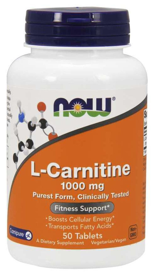 Жиросжигатель NOW L-Carnitine 1000 mg Tablets 50 таб (4384302604) фото №1