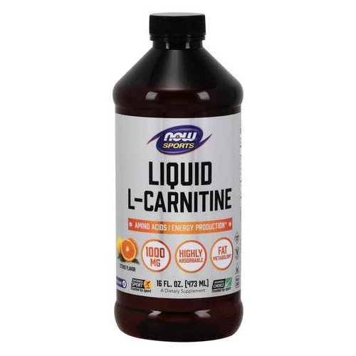 Карнітин NOW Sport L-Carnitine Liquid 3000 mg 473 мл цитрус фото №1
