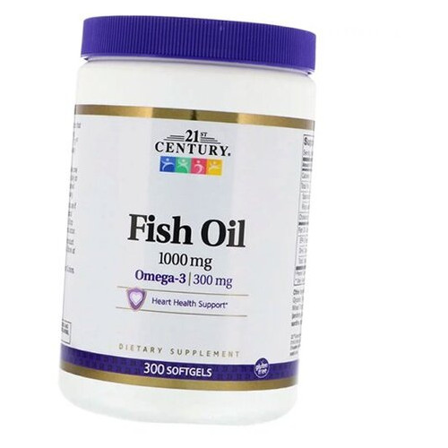 Спеціальний препарат 21st Century Fish Oil 1000 300 гелкапсул (67440003) фото №1