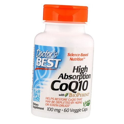 Антиоксидант Doctor's Best High Absorption CoQ10 100 60 вегкапсул (70327012) фото №1
