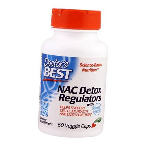 Антиоксидант Doctor's Best NAC Detox Regulators 60 овочевих капсул (70327006) фото №1