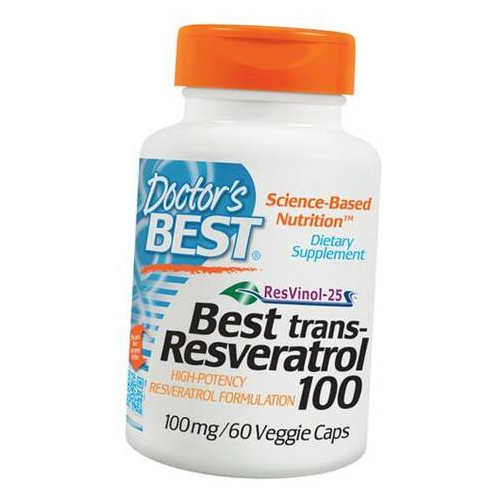 Антиоксидант Doctor's Best Trans-Resveratrol 100 60 вегкапсул (70327001) фото №2