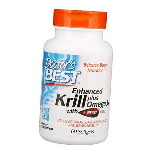 Спеціальний препарат Doctor's Best Enhanced Krill Plus Omega3s 60 гелкапсул (67327002) фото №1