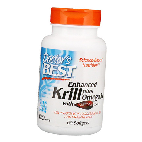 Спеціальний препарат Doctor's Best Enhanced Krill Plus Omega3s 60 гелкапсул (67327002) фото №2