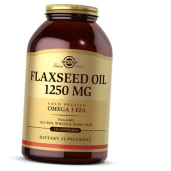 Спеціальний препарат Solgar Flaxseed Oil 1250 250 гелкапсул (67313003) фото №1