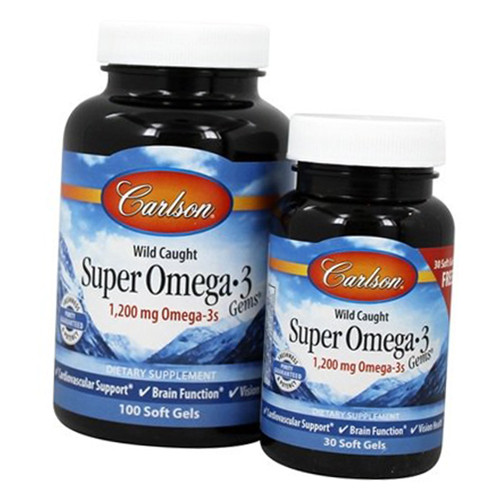 Спеціальний препарат Carlson Labs Super Omega-3 1200 130 гелкапсул (67353019) фото №1