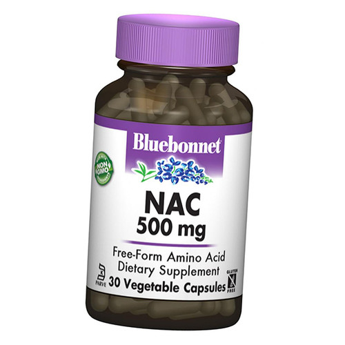Антиоксидант Bluebonnet Nutrition NAC 500 30 вегкапсул (70393001) фото №1