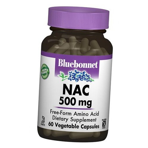 Антиоксидант Bluebonnet Nutrition NAC 500 60 вегкапсул (70393001) фото №2