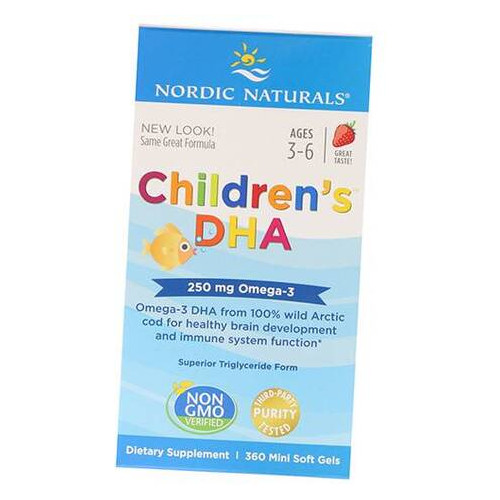 Спеціальний препарат Nordic Naturals Children's DHA 360 гелкапсул Полуниця (67352005) фото №1