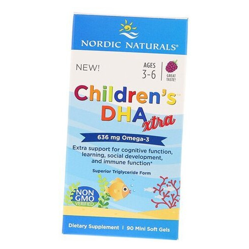 Спеціальний препарат Nordic Naturals Children's DHA Xtra 90 гелкапсул Ягода (67352007) фото №1