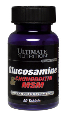 Препарат для суглобів та зв'язок Ultimate Nutrition Glucosamine & Chondroitin, MSM 90 таблеток (6019) фото №1