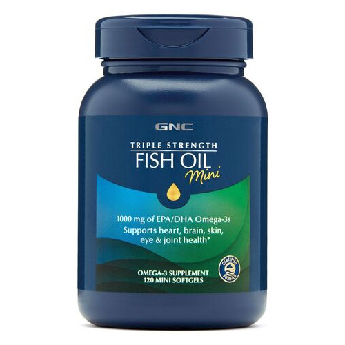 Спеціальний продукт GNC Triple Strength Fish Oil Mini 120 капсул (4384303390) фото №1