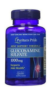 Препарат для зв'язок та суглобів Puritan's Pride Glucosamine Sulfate 1000 mg 60 caps фото №1