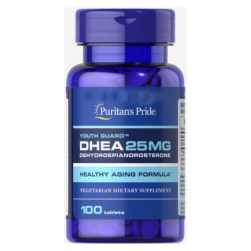 Спеціальний продукт Puritans Pride DHEA 25 mg 100 таблеток (4384301537) фото №2