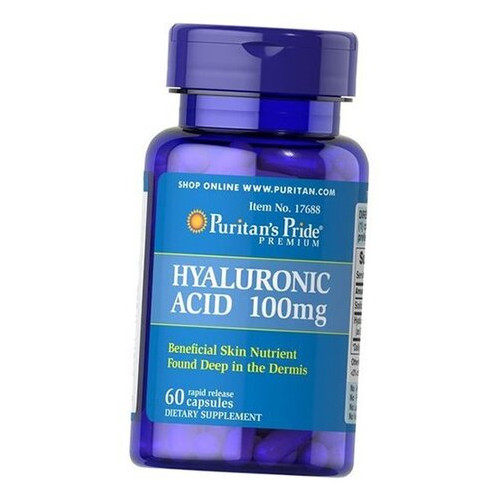 Хондропротектор Puritans Pride Hyaluronic Acid 100 мг 60 капсул (4384301446) фото №1