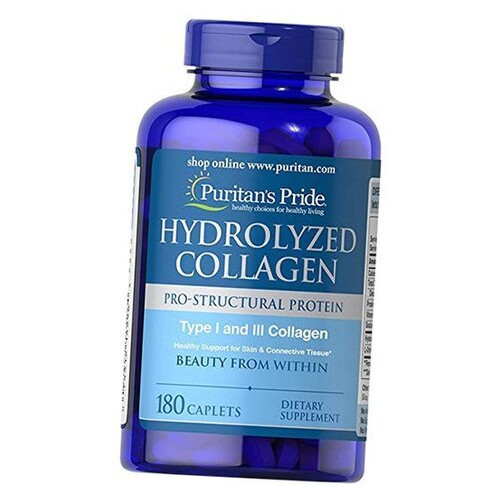 Хондропротектор Puritans Pride Hydrolyzed Collagen 1000 mg 180 таблеток (4384301447) фото №2