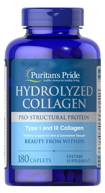 Хондропротектор Puritans Pride Hydrolyzed Collagen 1000 mg 180 таблеток (4384301447) фото №1