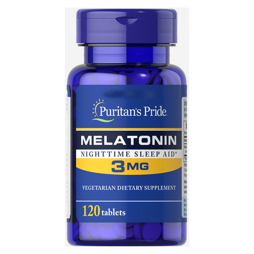 Спеціальний продукт Puritan's Pride Melatonin 3 mg 120 таблеток (4384301609) фото №1