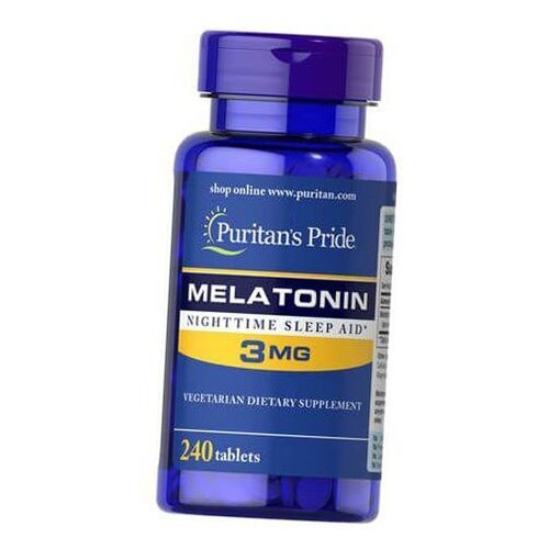 Спеціальний продукт Puritan's Pride Melatonin 3 mg 240 таблеток (4384301610) фото №2