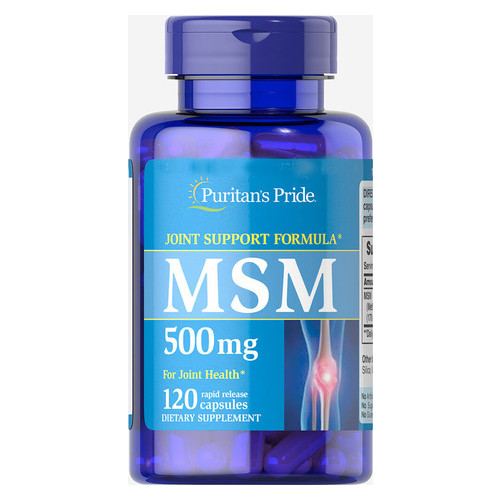 Спеціальний продукт Puritan's Pride MSM 500 mg 120 капсул (4384301615) фото №1