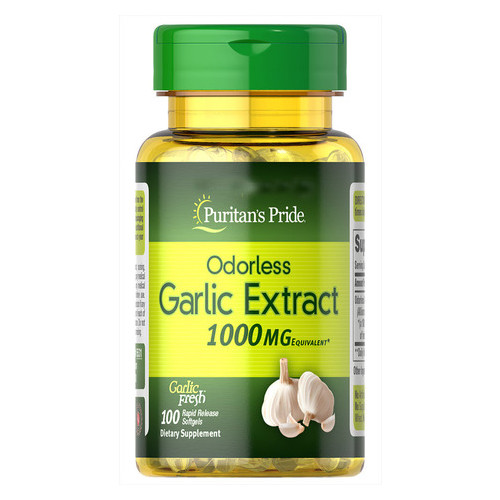 Спеціальний продукт Puritan's Pride Odorless Garlic 1000 mg 100 капсул (4384301625) фото №1