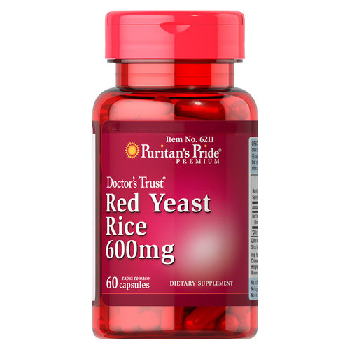 Спеціальний продукт Puritan's Pride Red Yeast Rice 600 mg 60 капсул (4384301651) фото №1