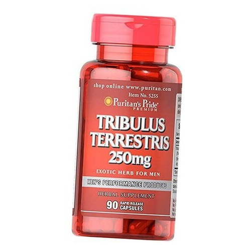 Підвищення тестостерону Puritans Pride Tribulus Terrestris 250 mg 90 капсул фото №1