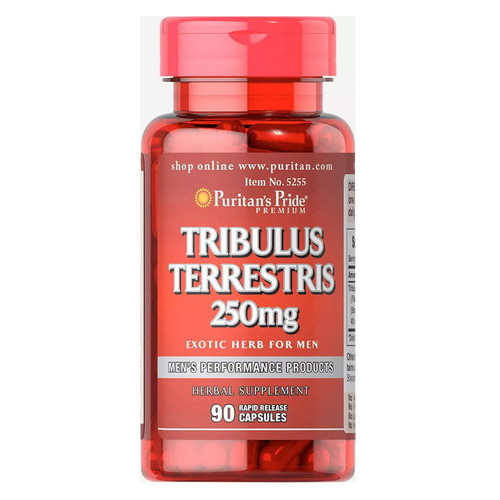 Підвищення тестостерону Puritans Pride Tribulus Terrestris 250 mg 90 капсул фото №2