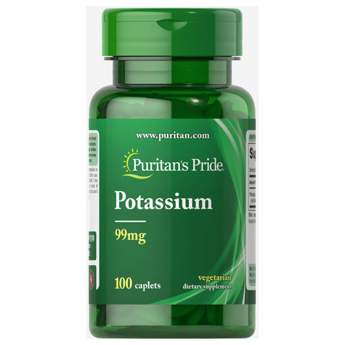 Препарат Puritans Pride Potassium 99 mg 100 таблеток (100-16-8238887-20) фото №1