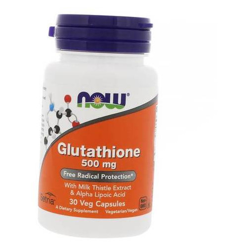 Спеціальний препарат Now Foods Glutathione 500 30 вегкапсул (70128010) фото №2