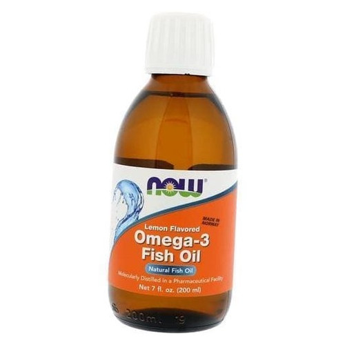 Спеціальний препарат Now Foods Omega-3 Fish Oil 200мл Лимон (67128008) фото №2