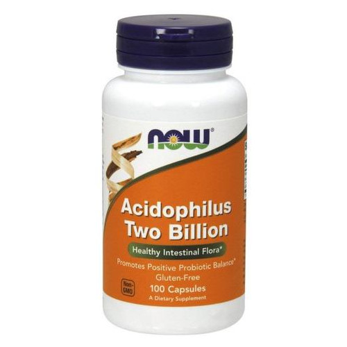 Спеціальна добавка NOW Acidophilus Two Billion Veg Capsules 100 капсул (4384301174) фото №2