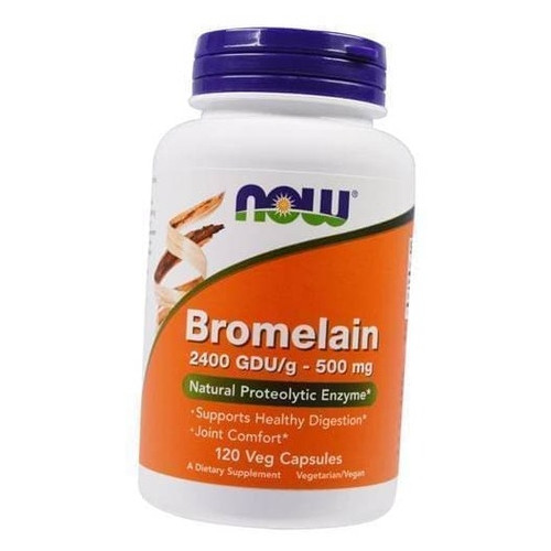 Спеціальний продукт NOW Bromelain 500 mg Veg Capsules 120 капсул (4384301183) фото №1