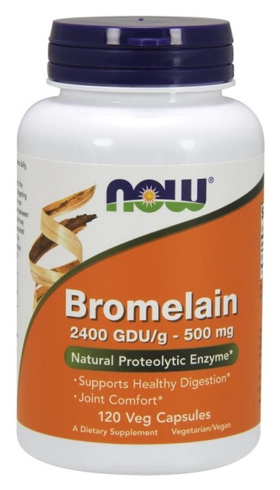 Спеціальний продукт NOW Bromelain 500 mg Veg Capsules 120 капсул (4384301183) фото №2