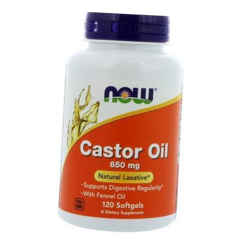 Спеціальний продукт NOW Castor Oil 650 mg Softgels 120 капсул (4384301375) фото №1
